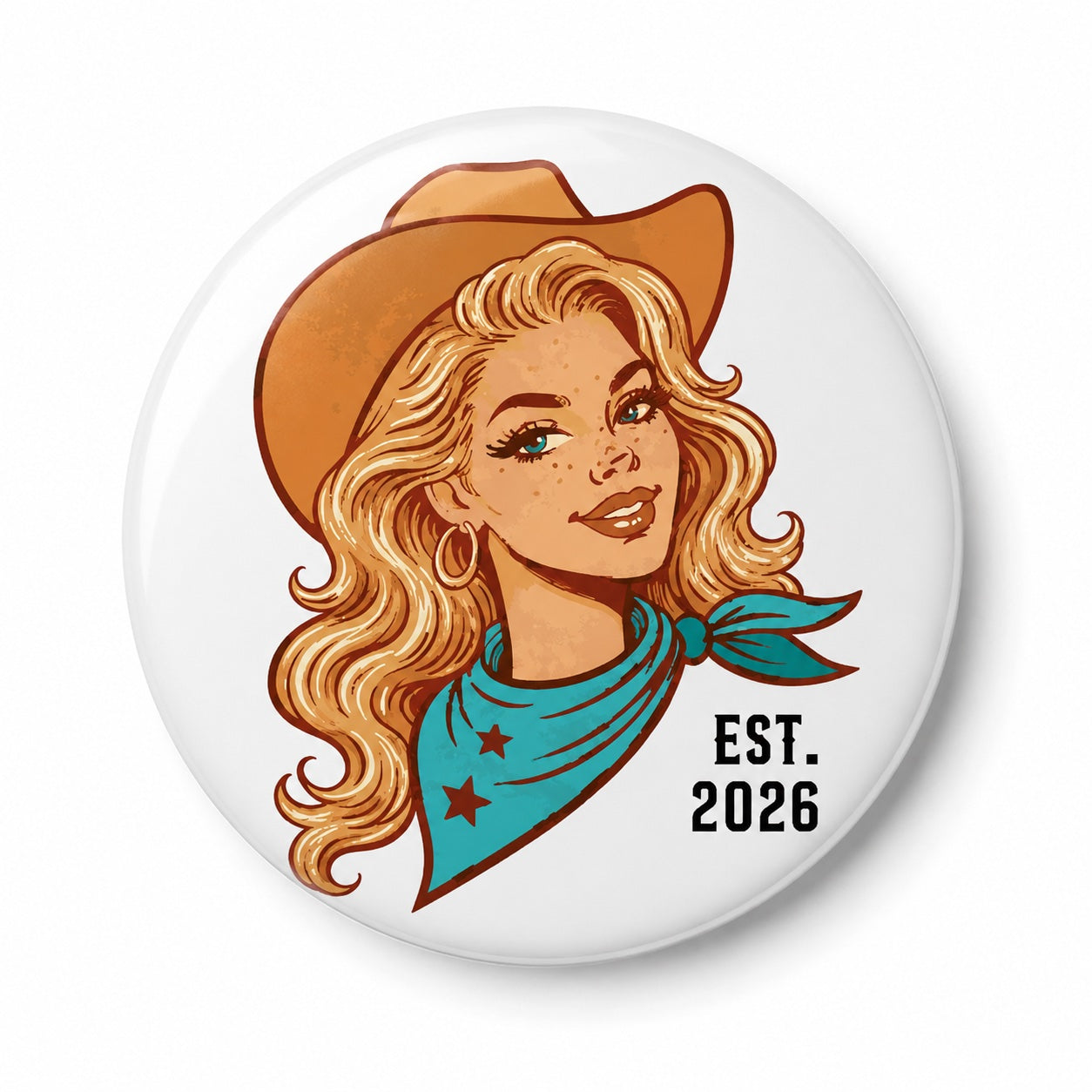 Rescue Cowgirl Button Pack | 3-Piece 58 mm Pin Back Set