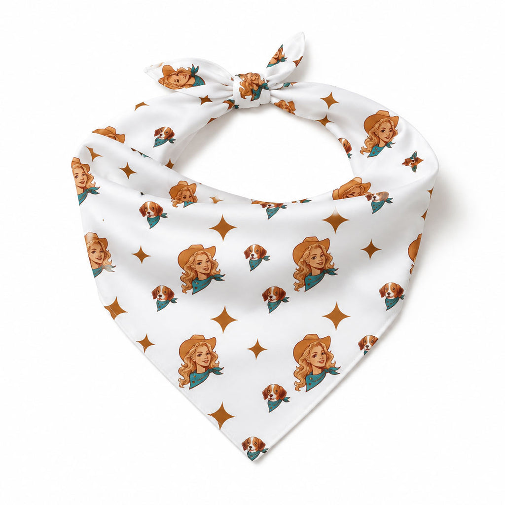 Blue Beagle Pet Bandana | Soft One-Sided Print