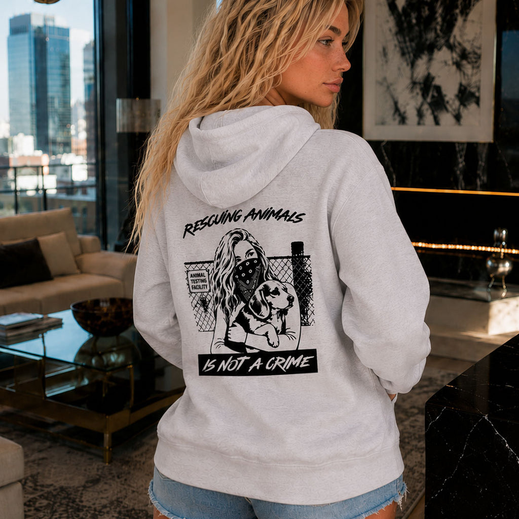 Rescue Cowgirl Unisex Pullover Hoodie | Front & Back Graphic Fleece Hoodie