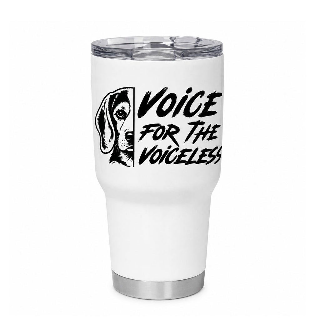 Voice for the Voiceless White Stainless Steel Tumbler | 30 oz