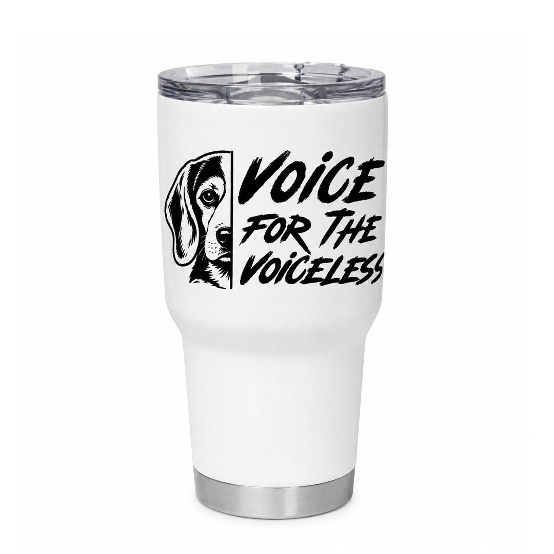 Voice for the Voiceless White Stainless Steel Tumbler | 30 oz